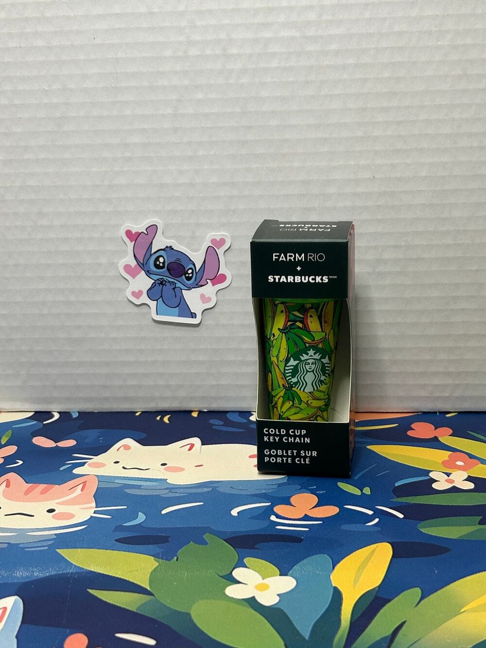 STARBUCKS x FARM RIO Banana Print Cold Cup Keychain LIMITED EDITION
